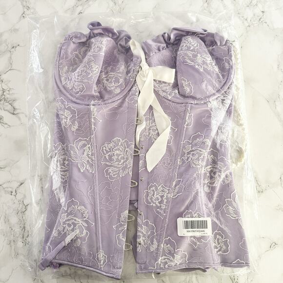 Scarlett Gasque Petunia Pearl Corset Size 34D/DD & Knicker Panty Size Small NEW - Picture 5 of 12